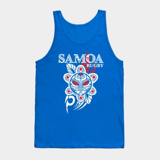 Samoa Rugby Tattoo Mask Samoan Fan Memorabilia Tank Top